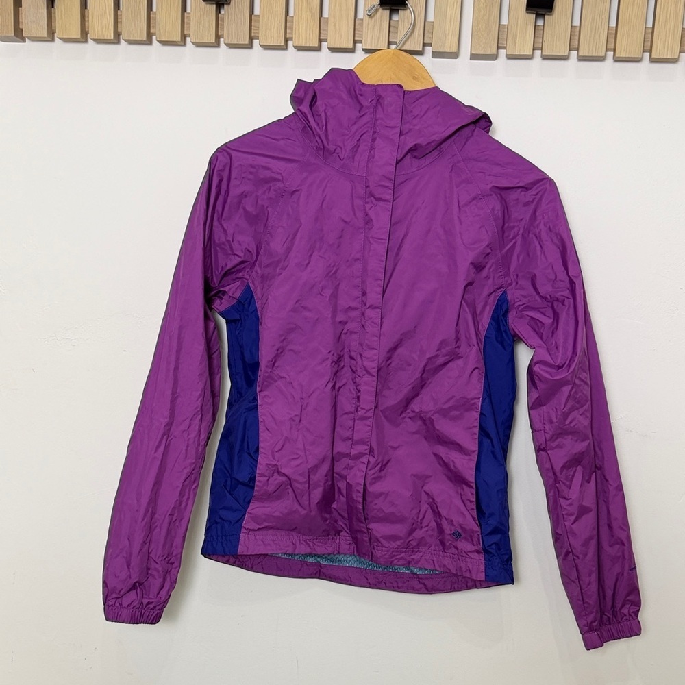 Columbia Purple and Blue Hooded Jacket Girls Size 14/16